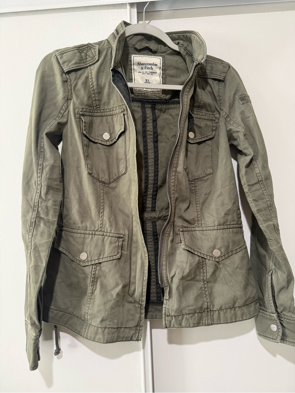 Abercrombie & Fitch Olive Green Utility Field Jacket